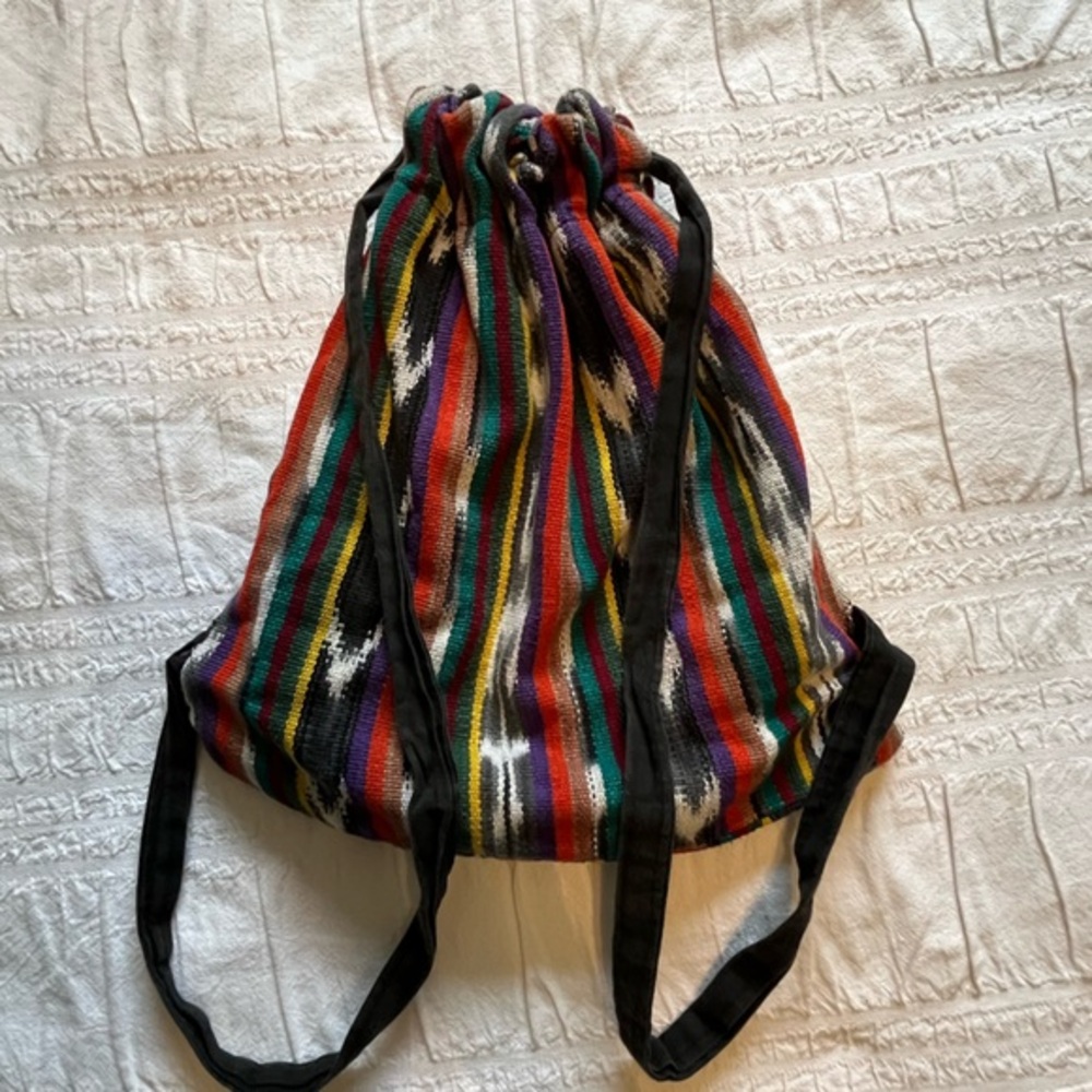 Boho Hippie Drawstring Backpack - image 1